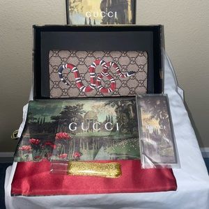 Gucci Leather Snake Wallet